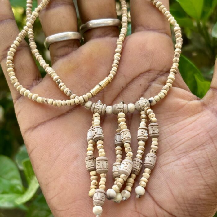 Handmade Tulsi Bead Tassel Pendant Mala