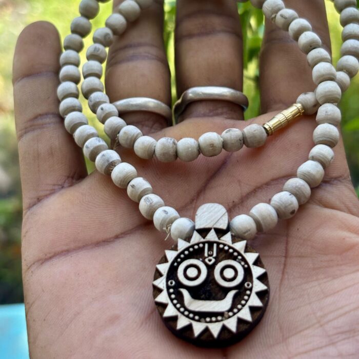 Handmade Tulsi Bead Jagannath Pendant Mala