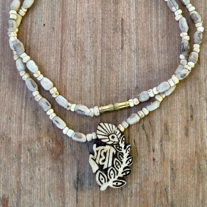 Handmade Tulsi Bead Radha Pendant Mala